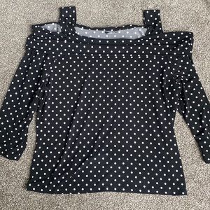 White spotted blouse